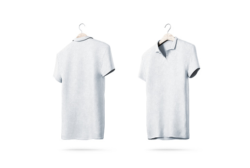 Download Blank White Polo Shirt With Hanger Mockup Isolated Front ...