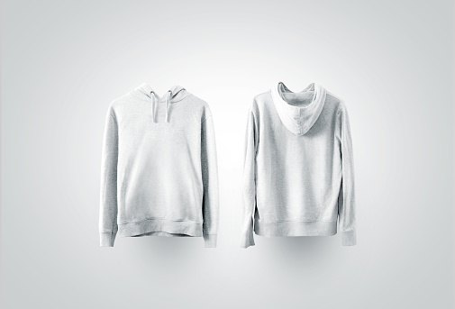 Download Blank White Sweatshirt Mockup Set Front And Back Side View ...