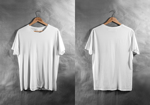 Download Blank White Tshirt Front Back Side View Hanger Design ...