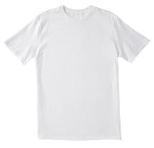 istock Blank White T-Shirt Front with Clipping Path. 482948743