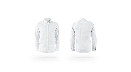 Download Blank White Weared Classic Mens Shirt Mockup Set Front ...