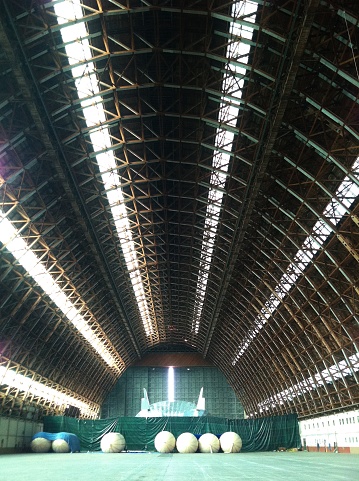 Inside Blimp Hanger - Tustin California - Largest Wooden Structure.