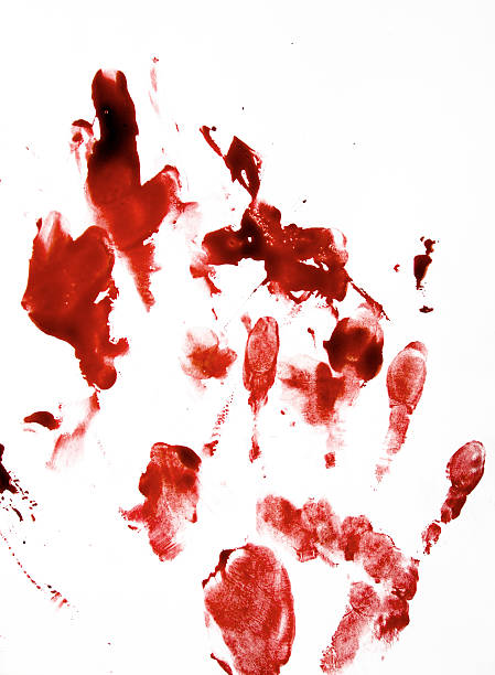 Bloody Hand Print stock photo
