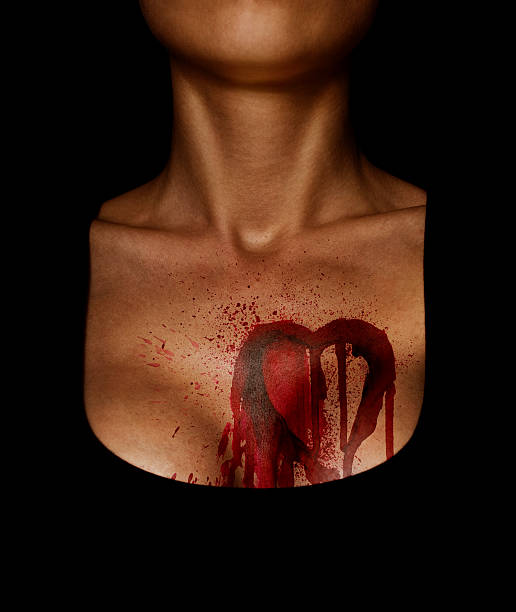 bloody heart  chiaroscuro stock pictures, royalty-free photos & images