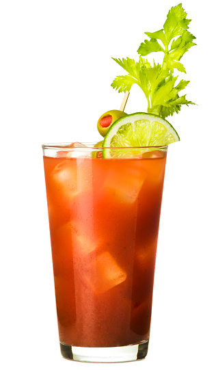 Bloody Mary Cocktail Isolated On White Background Stock ...