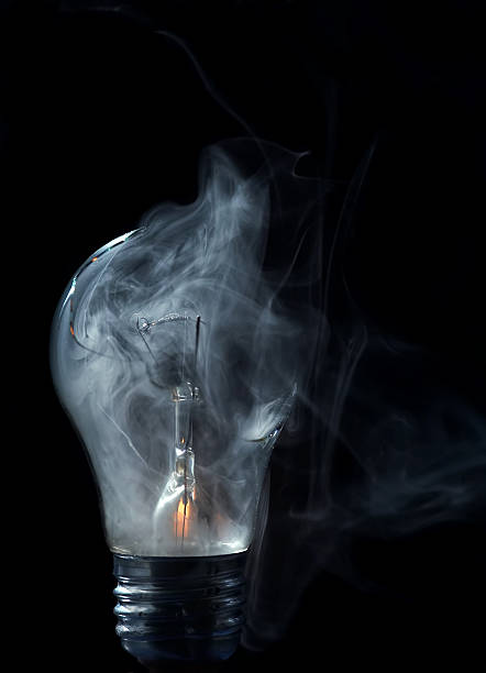 blown-out bulb stock photo