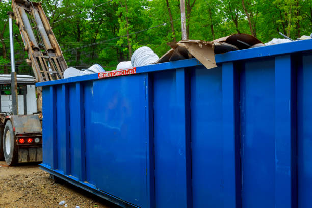 blu dumpster, recycle afvalrecycling container prullenbak op ecologie en milieu - container stockfoto's en -beelden