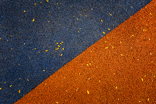 Blau Und Orange Farbe Der Kautschuk Bodenbelag Spielen Park