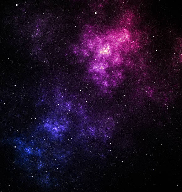 Blue and purple nebula stock photo