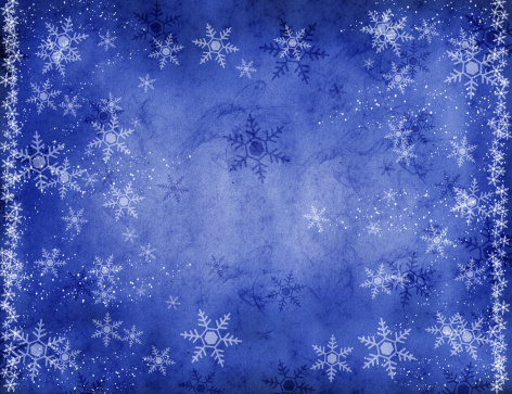 blue vintage background with snowflakes - high resolution