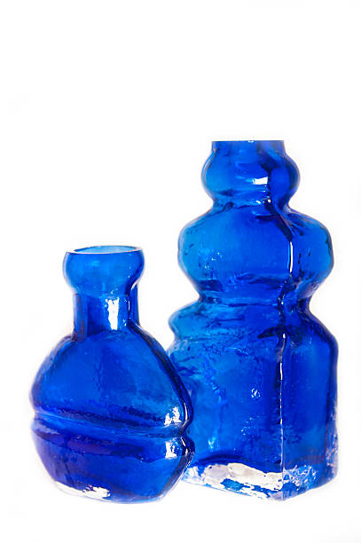 Blue Bottles stock photo