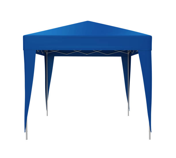 Blue Canopy Tent Isolated Blue Canopy Tent isolated on white background. 3D render canopy stock pictures, royalty-free photos & images