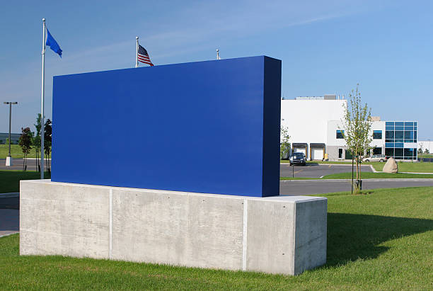 Blue Corporate Sign stock photo