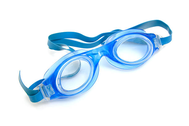 blue dive goggles  swimming goggles stock pictures, royalty-free photos & images