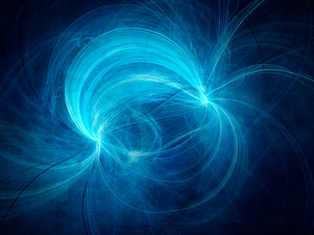 Blue electromagnetic field Blue electromagnetic field, computer generated abstract background electron stock pictures, royalty-free photos & images