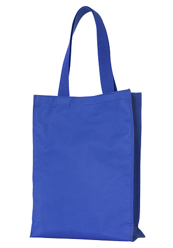 Blue Fabric Bag Isolated Stock Photo - Download Image Now - iStock
