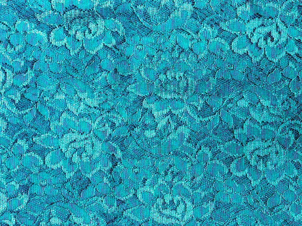 Blue lace fabric texture stock photo
