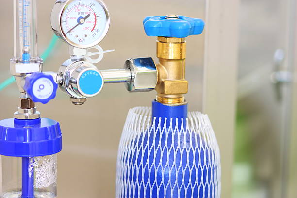 A blue medical oxygen concentrator Medical Oxygen Concentrator. oxygen stock pictures, royalty-free photos & images