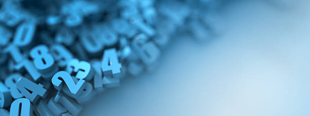 Blue numbers background stock photo