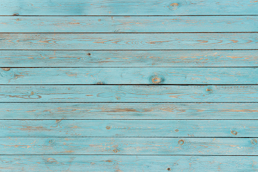 blue painted horizontal wooden planks, background, texture