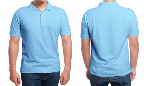 Silhouette Of Blue Polo Shirt Design Template Stock Photos, Pictures ...