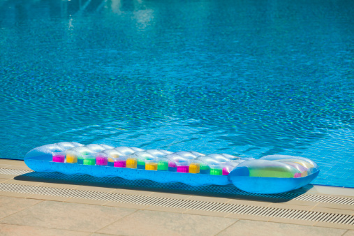 Blue Pool Raft Stock Photo - Download Image Now - iStock