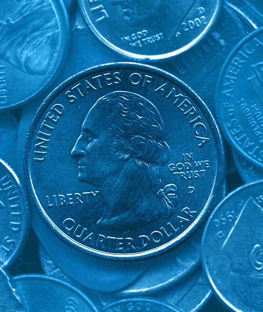 blue quarter stock photo