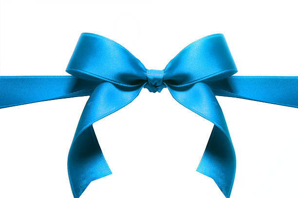Blue ribbon stock photo