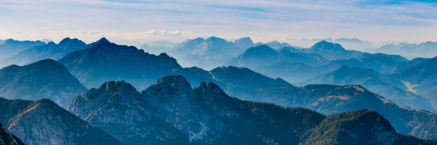 Blue Ridge Mountain Blue, Ridge, Mountain,alps,evening,panoramic mountains stock pictures, royalty-free photos & images