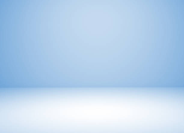 blaues zimmer im 3d - horizont fotos stock-fotos und bilder