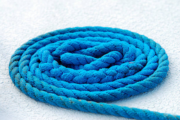 Blue rope stock photo