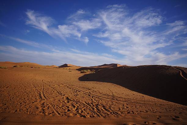 Blue Sky on Sahara Dessert stock photo