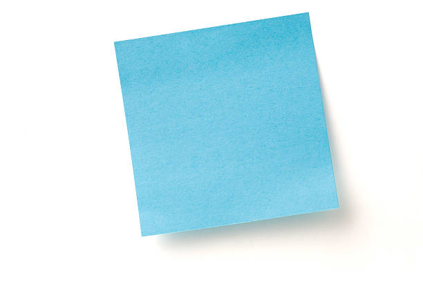 Blue Sticky Note stock photo