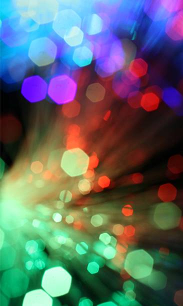 Blurred colorful sparklers bursting stock photo