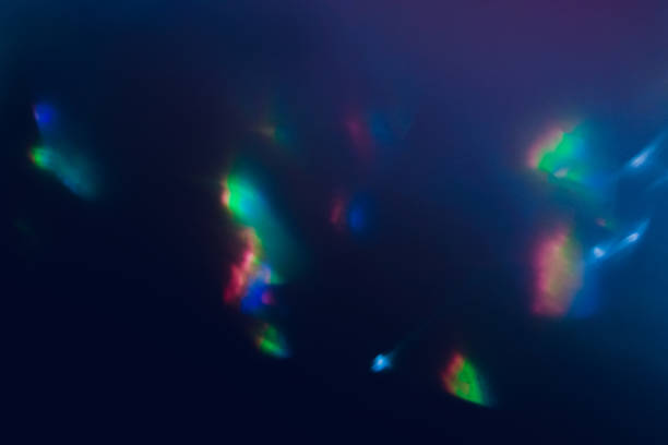 ブラーレンズフレアライトブルーの抽象的な背景 - フレア ストックフォトと画像