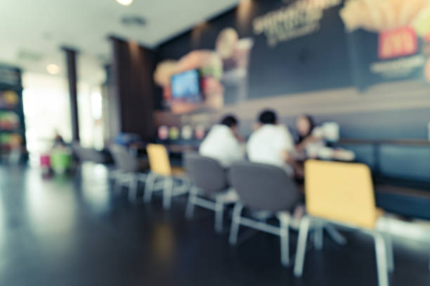 Blurred of cafeteria stock photo
