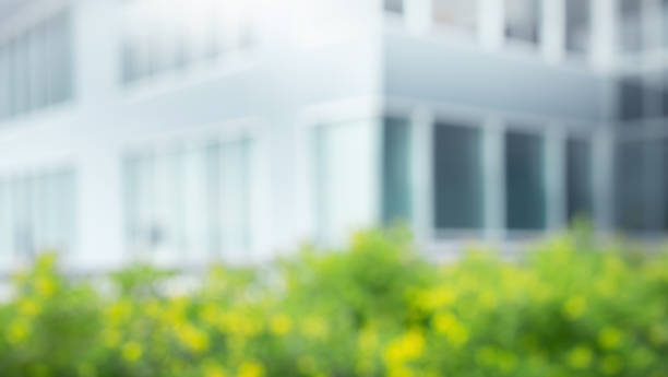 Blurred of glass wall from architecture building and flower garden.For use key visual design Blurred of glass wall from architecture building and flower garden.For use key visual design background. department store photos stock pictures, royalty-free photos & images