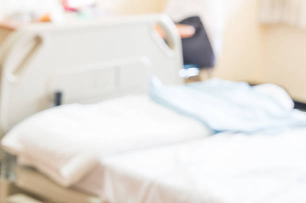 Blurred of patient bed Blurred of patient bed in hospital inpatient stock pictures, royalty-free photos & images