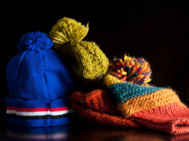 Bobble Hats stock photo