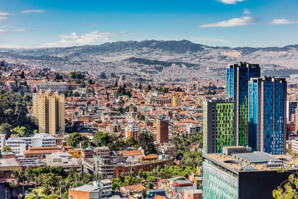 Bogota Skyline cityscape Colombia stock photo