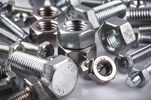 Bolts. Bolts nuts screw washer zinc heap chrome bolt fastener stock pictures, royalty-free photos & images