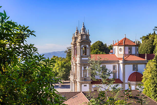 Bom Jesus do Monte church in Braga, Portugal stock photo