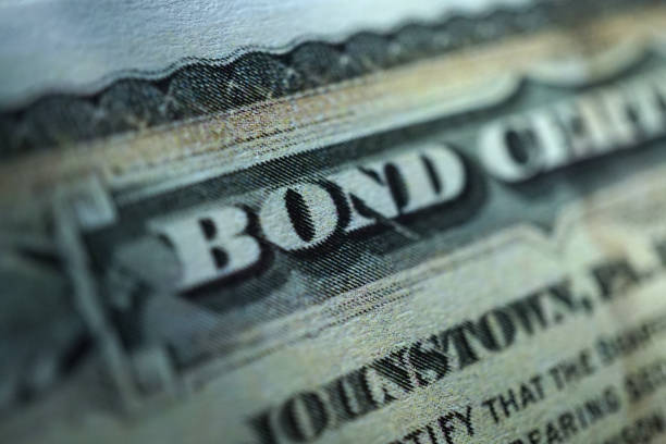 bond certificate stock photo