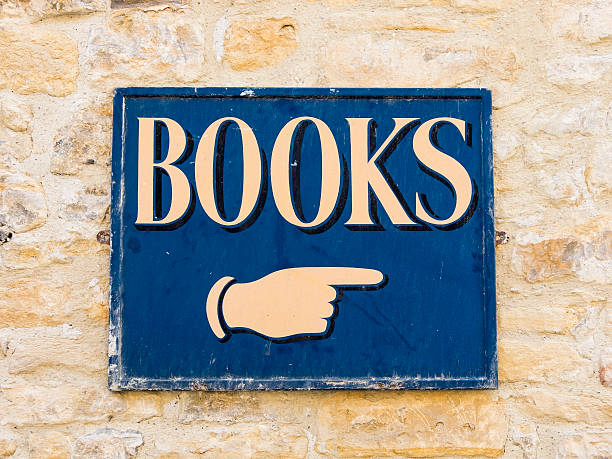 Book sign stock photo