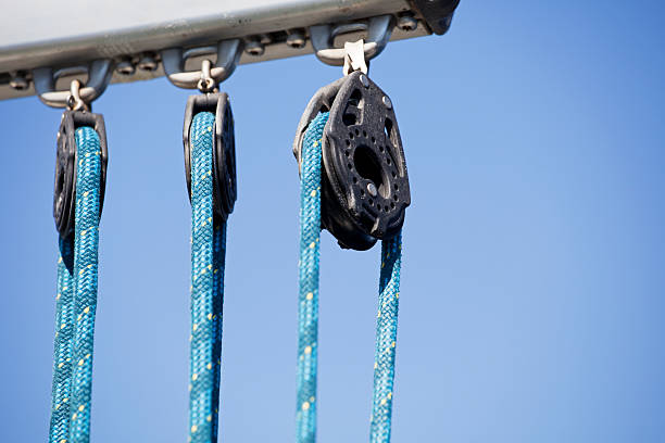 Boom Rope Pulley stock photo