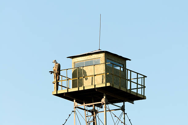 Border Guard watchtower stock photo