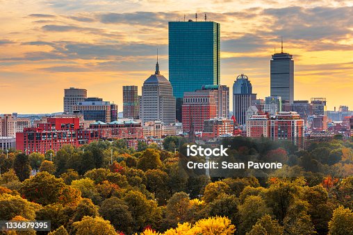 istock Boston, Massachusetts, USA skyline over Boston Common 1336879395