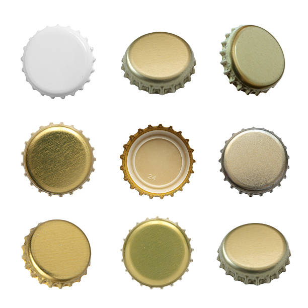 Bottle cap. Set of beer caps on a white background. cork stopper stock pictures, royalty-free photos & images