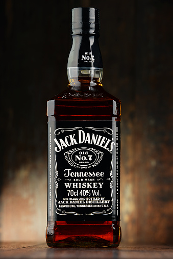 bottle-of-jack-daniels-bourbon-picture-id526556806