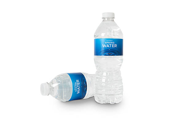 Bottles of Spring Water (fictitious) + Clipping Paths stock photo